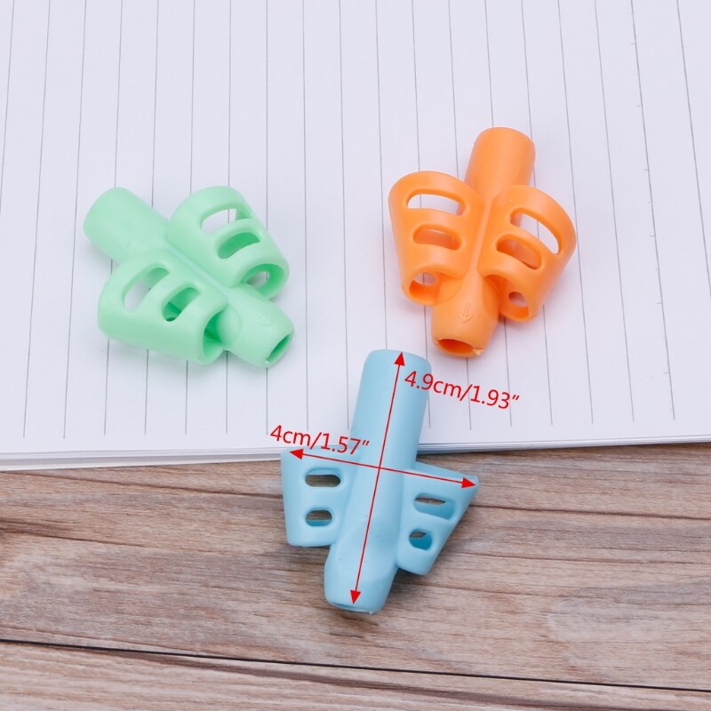 3pz A dovuto dita in silicone Presa Della Matita Del bambino Supporto di Imparare Strumenti di Scrittura di Scrittura Della Penna