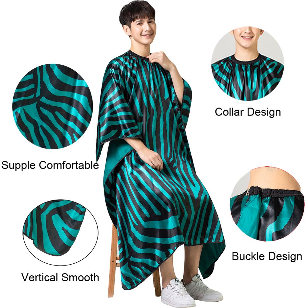 Salon Hairdressing Cape Satin Zebra Leopard Print Hairdresser Haircut Waterproof Cape Barber Styling Cape Apron