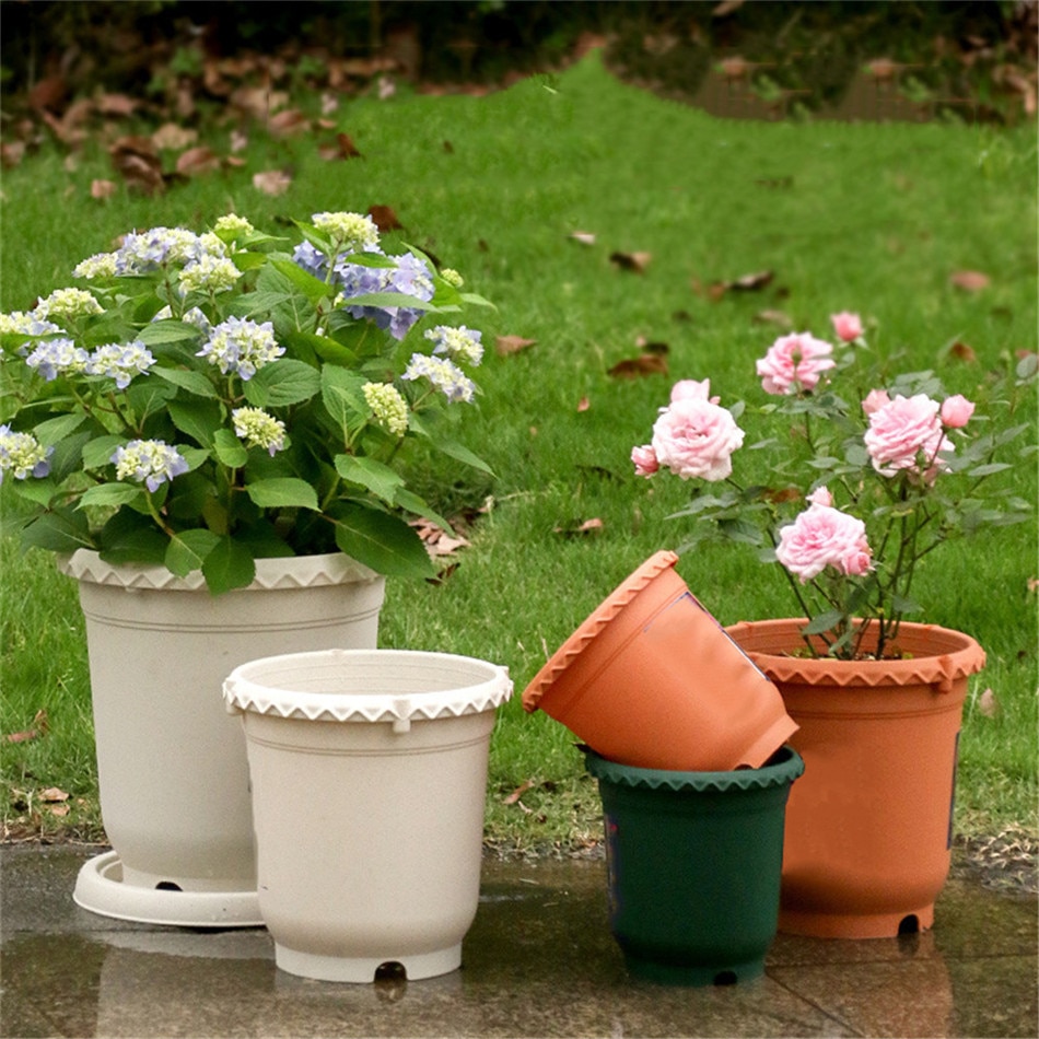 1pc plast flerfärgad ros klematis klätterrotting växt ros speciell blomkruka förtjockning rotkontroll