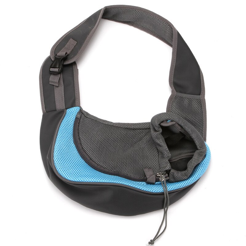 Pet Puppy Dog Carrier Rugzak Reizen Tote Schoudertas Mesh Sling Carry Pack Comfort Travel Tote Schoudertas Sling Rugzak: Light Blue / 38X8.5X20cm