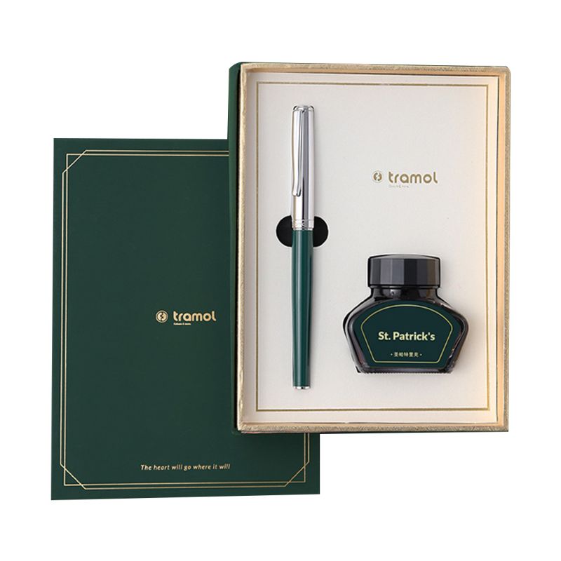 Vintage Business Fountain Pen Signature Calligraphy with Ink Pen Holder Box: Purple