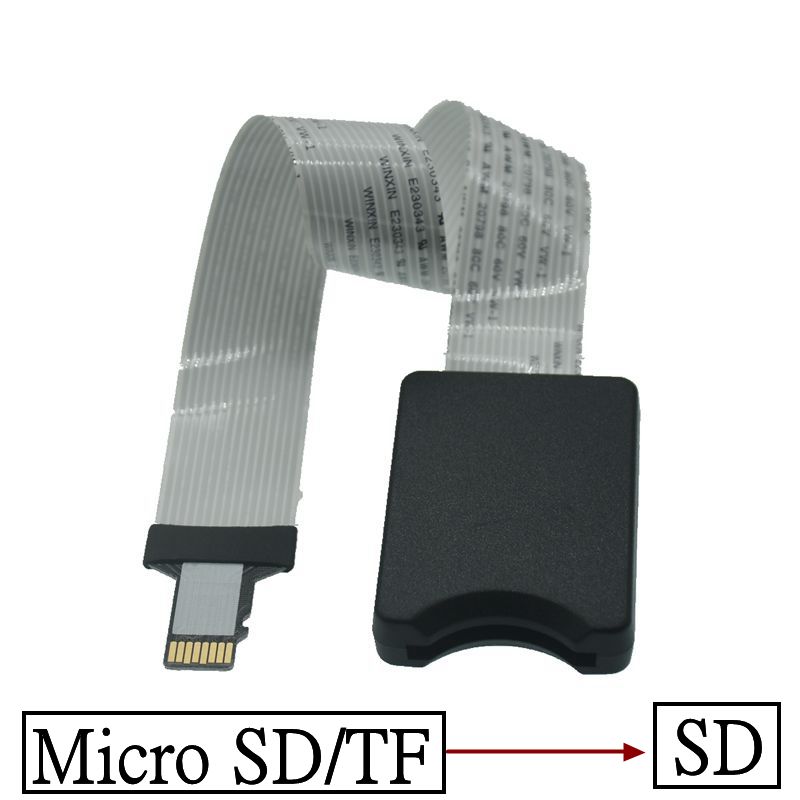48CM/60CM SD Karte Buchse Auf TF Micro SD Stecker SD Zu SD/TF Zu TF flexible Karte Verlängerung Kabel Extender Adapter Reader Schiff: Rot / 0.6m