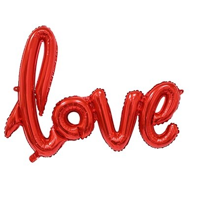 China Fabrikant Verjaardag Kerst Gelukkig Nieuwjaar Goud Brief Folie Ballon Materiaal I Love U Kids Baby Feestartikelen 32": Red / 24 inch