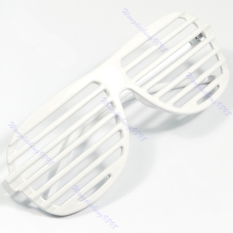 Full Shutter Glasses Shades Sunglasses Club Party White-F1FB
