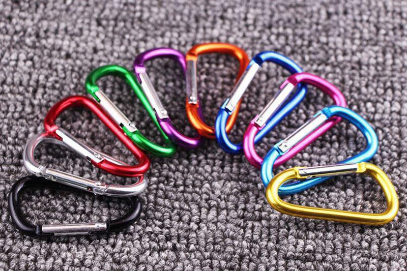 5 stuks outdoor sport aluminiumlegering veiligheids sleutelhanger klimknop karabijnhaak kamperen wandelen haak 4# 5# 6#  gyh