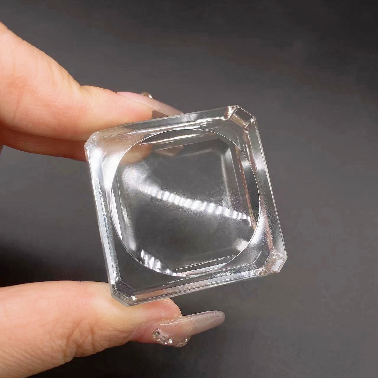 Base de sphère de verre carrée transparente, support de piédestal, présentoir à boules, accessoires, de décoration pour la maison, 25mm, 30mm, 35mm, 40mm