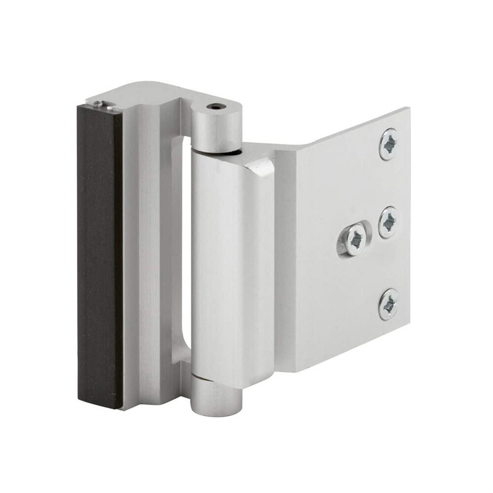 Defender Security Door Reinforcement Lock Add Extra High Security For Baby Infant Safty Aluminium Alloy Door Stopper Hardware: satin nickel