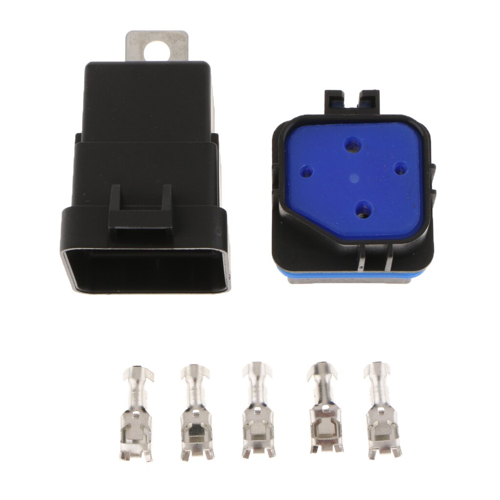 2 Stuks 12V 40A 4 Pins Relais Bedrading Binnen De Waterdichte Socket Met Terminals