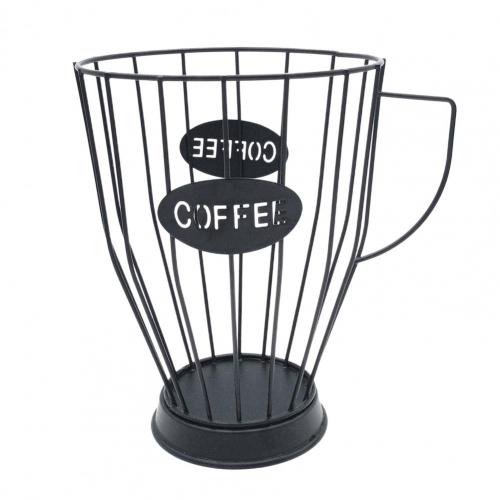 Universele Koffie Capsule Opslag Mand Koffie Cup Mand Vintage Koffie Pod Organisator Houder Zwart Voor Home Cafe Hotel: Black L