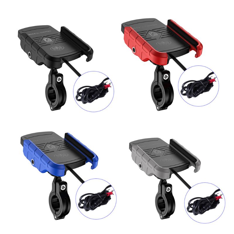Waterproof 12V Motorcycle Phone Qi Fast Charging Wireless Charger Bracket Holder Mount Stand for iPhone Xs MAX XR X 8