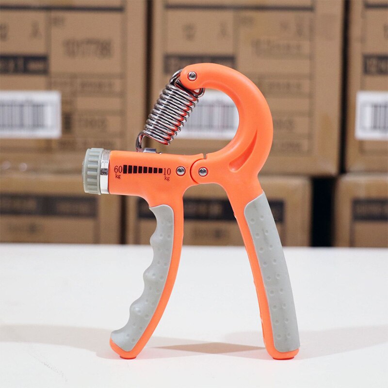 Adjustable Lengthened Handle Heavy Grips Hand Gripper Fitness ExerciserWrist Strength Training Hand Gripper Gym Power Grip: Orange