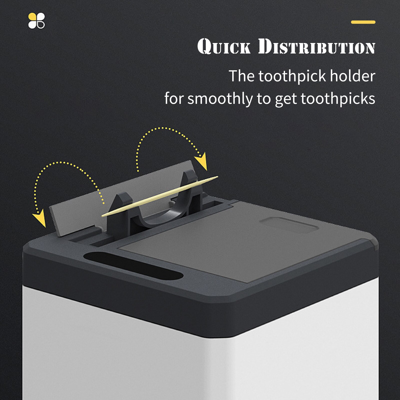 Automatic Toothpick Dispenser Infrared Sensor Smart Hand-free Toothpick Holder Table Smart Sensor Toothpick Box for Home Office