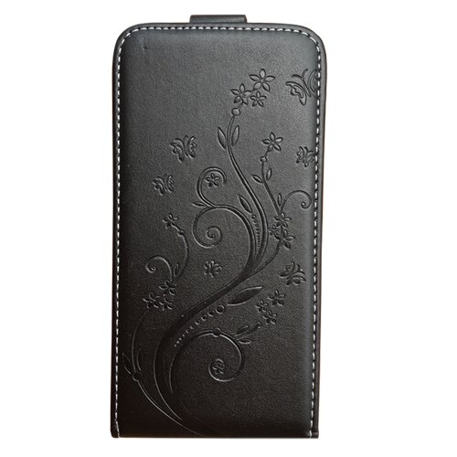 Cartoon Patroon Flip Leather Case Voor ASUS ZenFone Gaan ZB452KG ZB450KL ZB452 452 KG 452 Reliëf flip telefoon cover TPU case: flower black