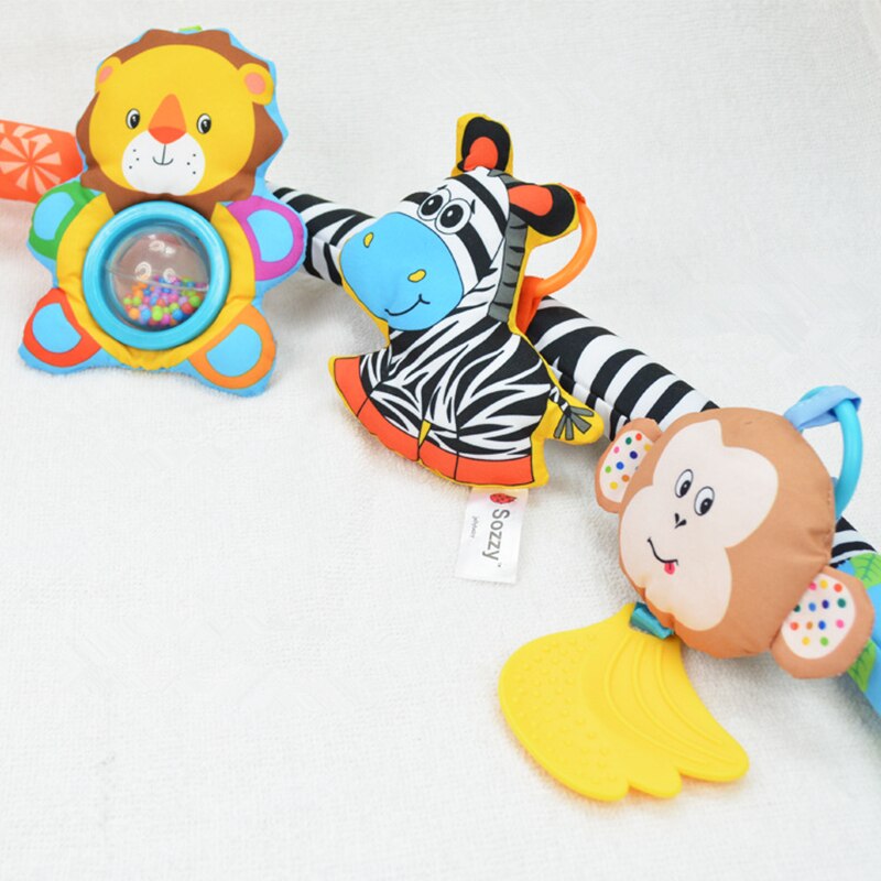1 stücke Baby Hängen Baby Zebra Blau Elefant Und rosa Häschen Musik Spielzeug Bett & Kinderwagen Spielzeug Babyrassel