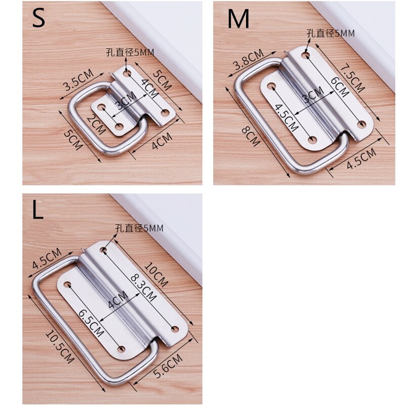 201/304 Stainless Steel Folding Door Handle Industrial Equipment Box Air Box Handle Tool Box Movable Wooden Box Handle