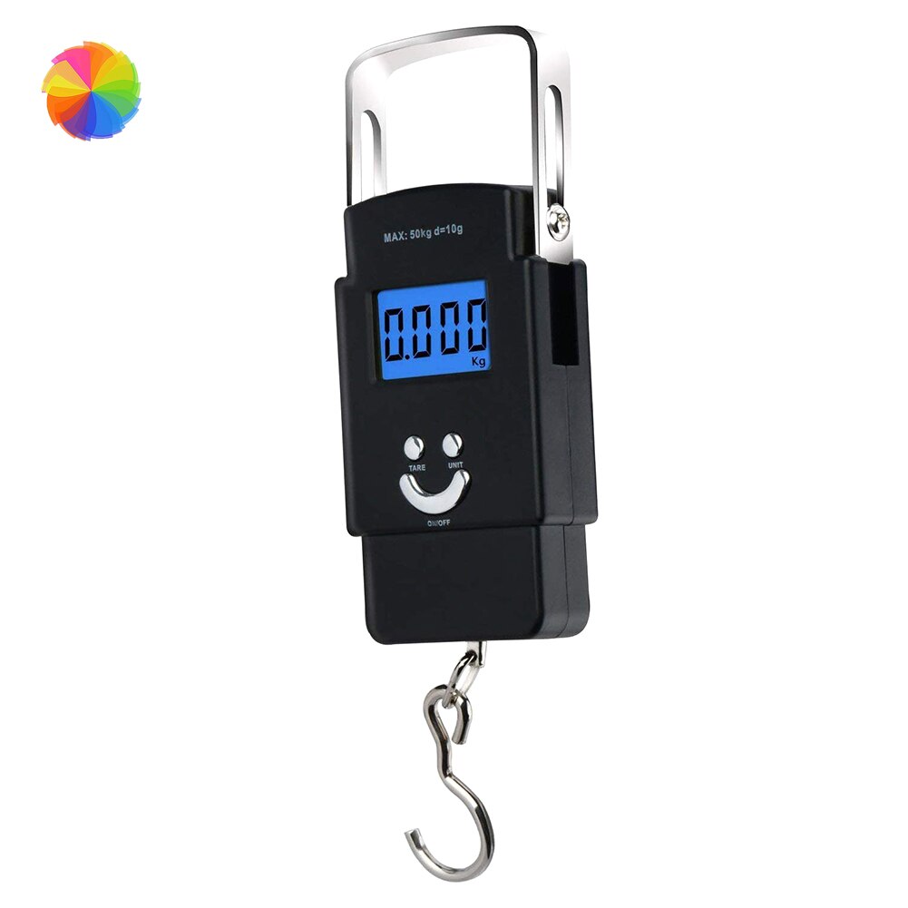 Electronic Digital Hand Held Balance Fishing Scale Electronic Digital Postal Hanging Hook Scale With Backlit LCD Display TOB