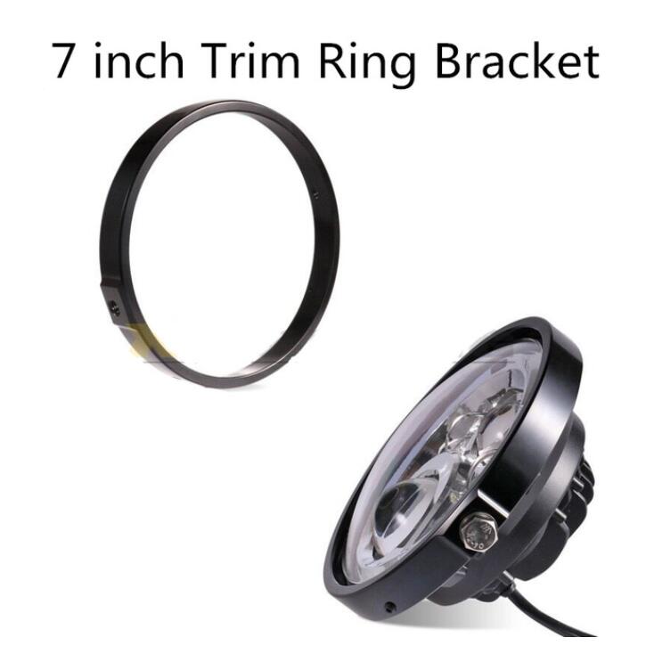 Universal 7" Led Car Motorcycle Headlight Shells 7 inch led Light Housing Bucket For KAWASAKI Honda Yamaha Chopper Cafe Racer: 7 inch Ring Bracket