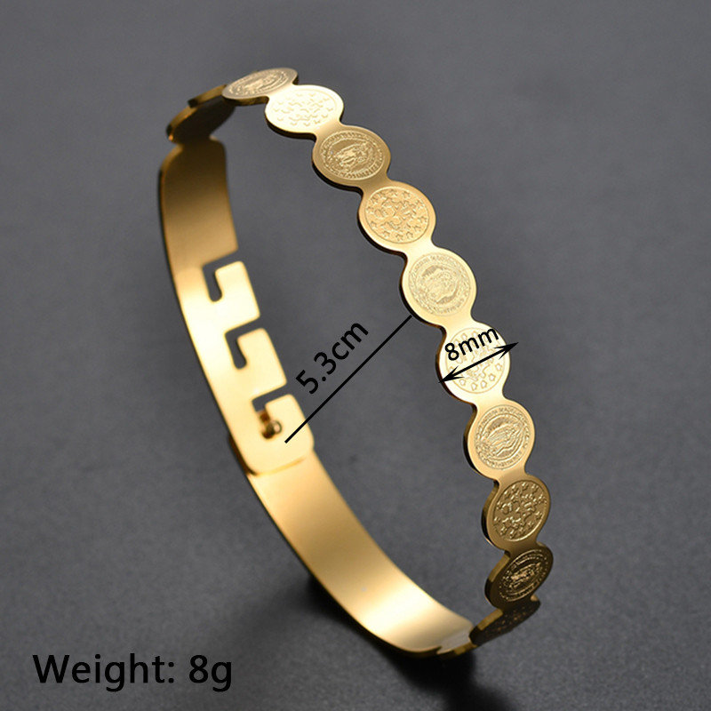 ELSEMODE Charm Virgin Mary Bracelet Cross Stainless Steel St Benedict Bangle Men Women amulet For Christian Religious Talisman