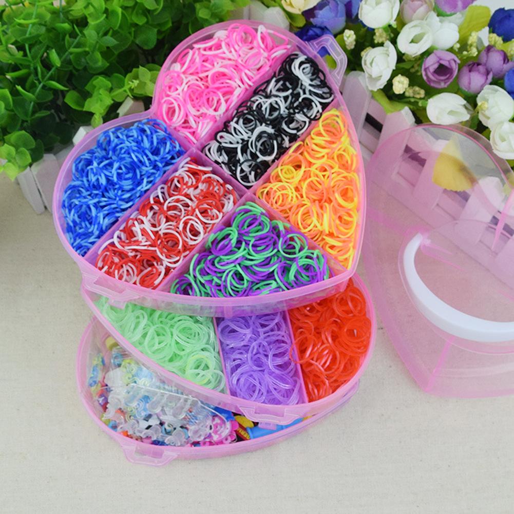 Geweven Elastiekjes Kleurrijke Loom Bands Twister Case Kit Armband Maken Gereedschap Kits Voor Kids Volwassenen Loom DIY Ambachten In voorraad