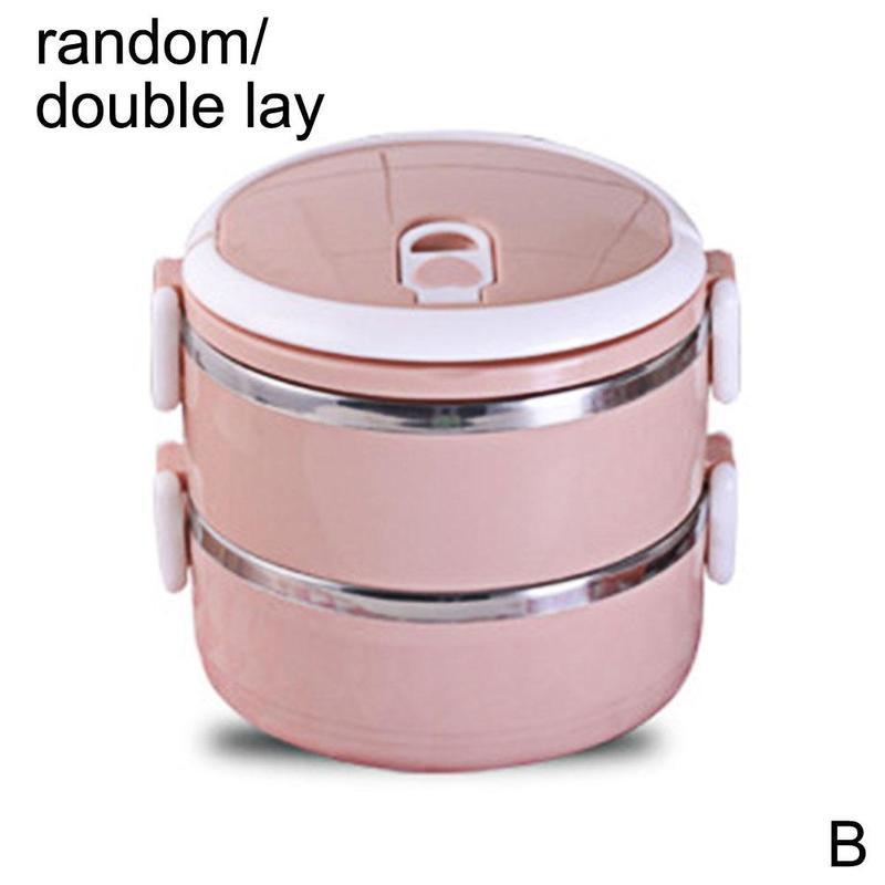 Lunch Box Bento Stainless Steel Leakproof Lunch Container 1/2/3/4 Layers Insulated With Bag Storage Container Food T8C8: 2 layers