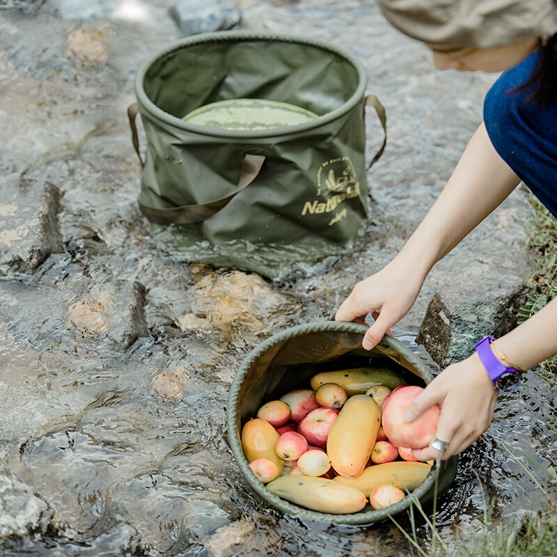 Naturehike Falten Eimer Wasserdichte Faltbare Wasser Waschbecken Eimer Tragbare Reise Faltbare Becken Camping Wandern Lagerung Eimer