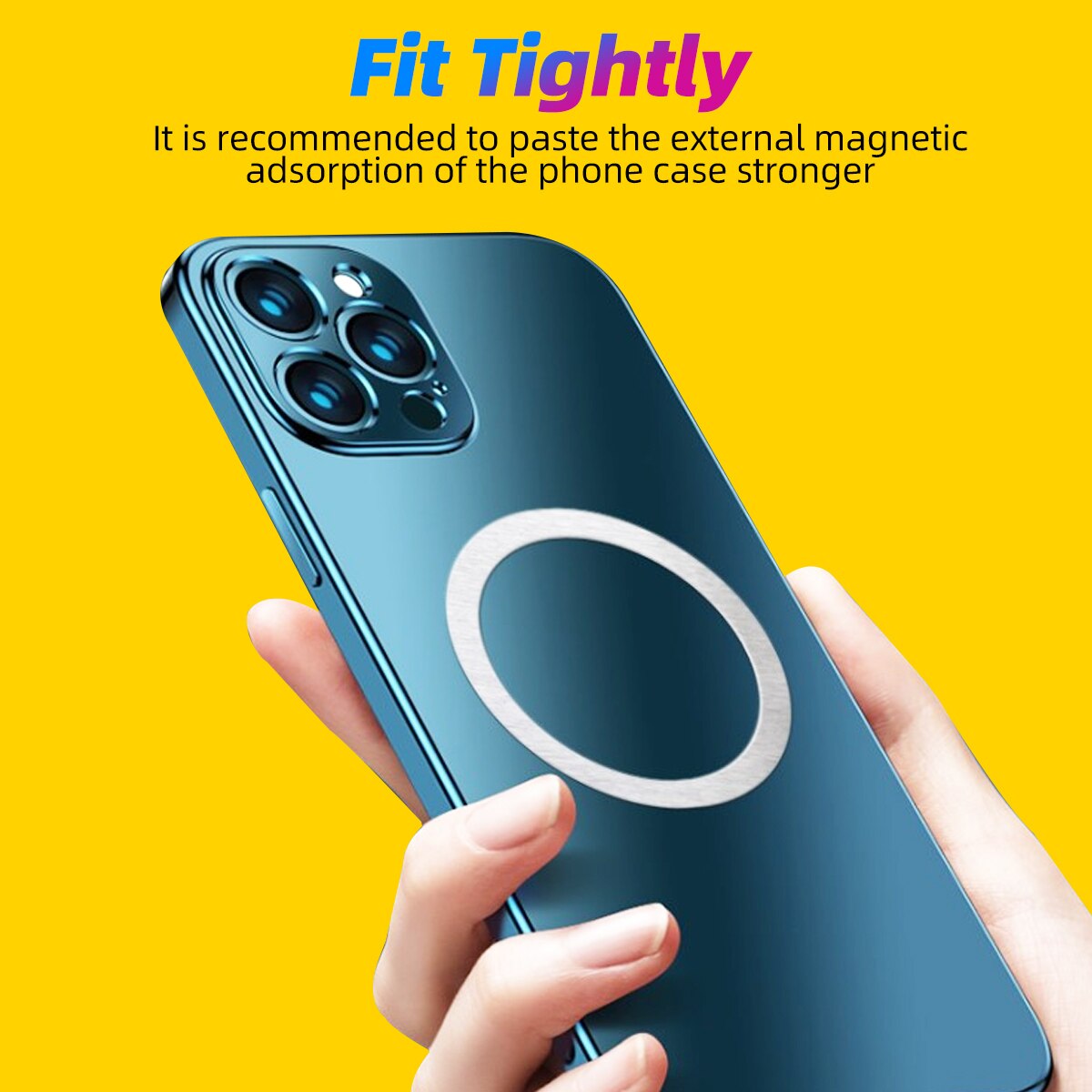 1pc/5pcs For Magsafe Wireless Charger Sticker For iphone 13 Pro Max 12 Mini Mobile Phone Metal Iron Magnetic Charging Ring Sheet