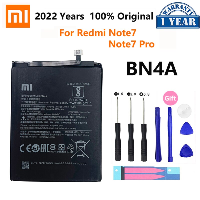 XiaoMi-Batería de repuesto para teléfono Redmi Hongmi Note 3, 3S, 4, 4A, 4X, 5, 5A, 5X, 6, 6, 7, 7A, Go Pro Plus, A2 Lite, BN41, BN31, BM47: BN4A Redmi Note 7