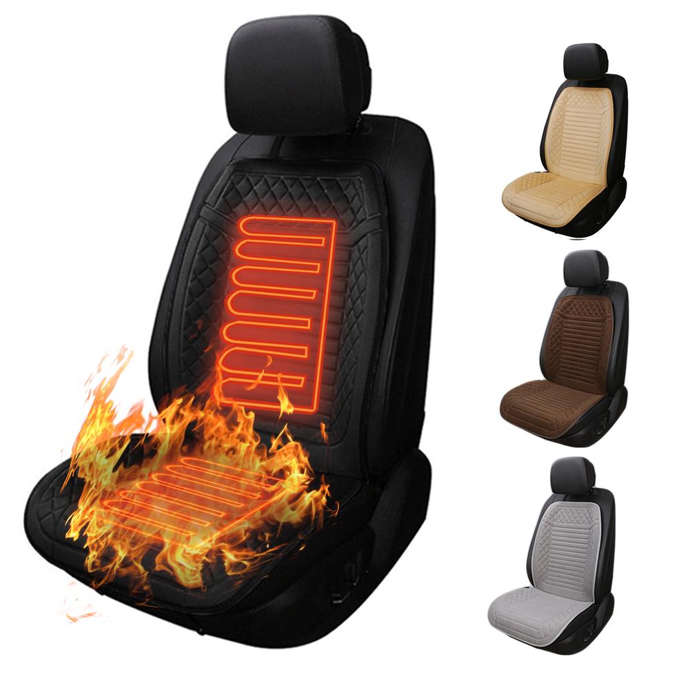 Car Heated Seat Cushion 12V Heated Car Seat Covers Cushion Seat Heater For Winter Heating Thermal Seatpad Car