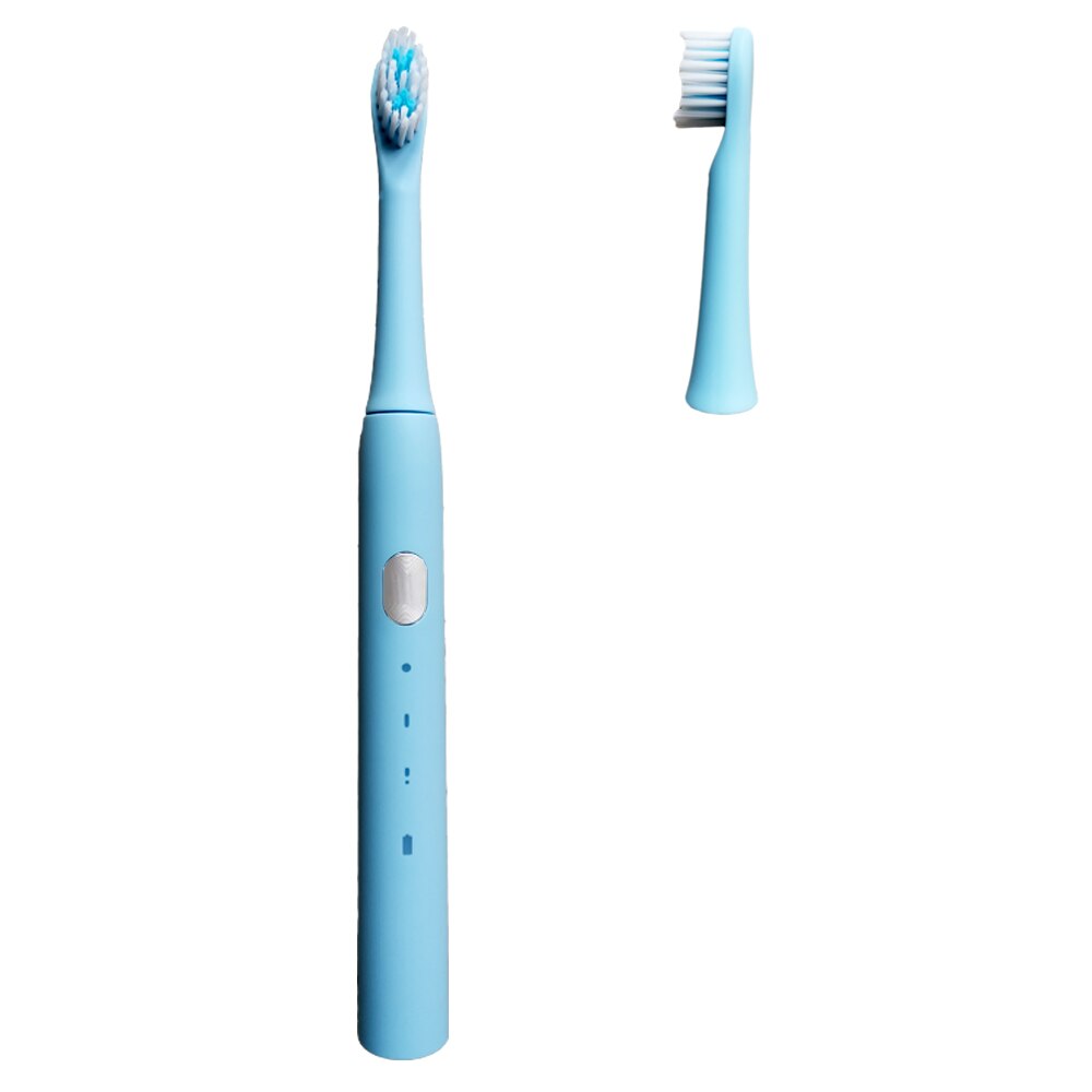 Sonic sähköhammasharja usb ladattava kannettava hammasharja hampaiden puhtaaseen elektroniseen hammasharjaan matkoille ja kotikäyttöön: Sininen 2 päätä