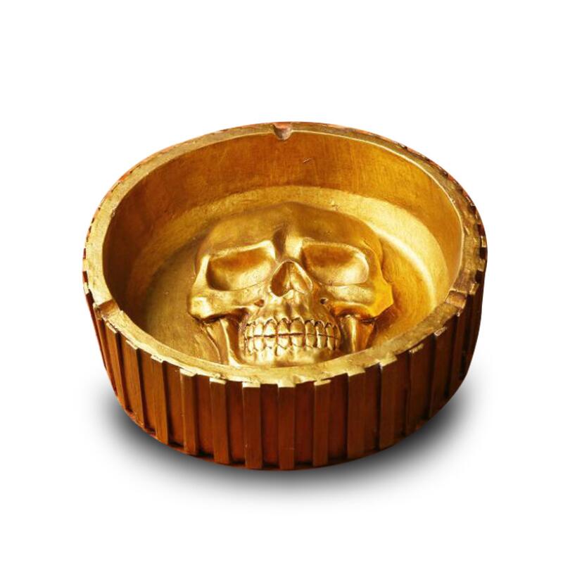Schedel Asbak Halloween Creatieve Hars Luxe Draagbare Asbak Dag Van De Dode Woondecoratie Roken Accessoires Vriendje