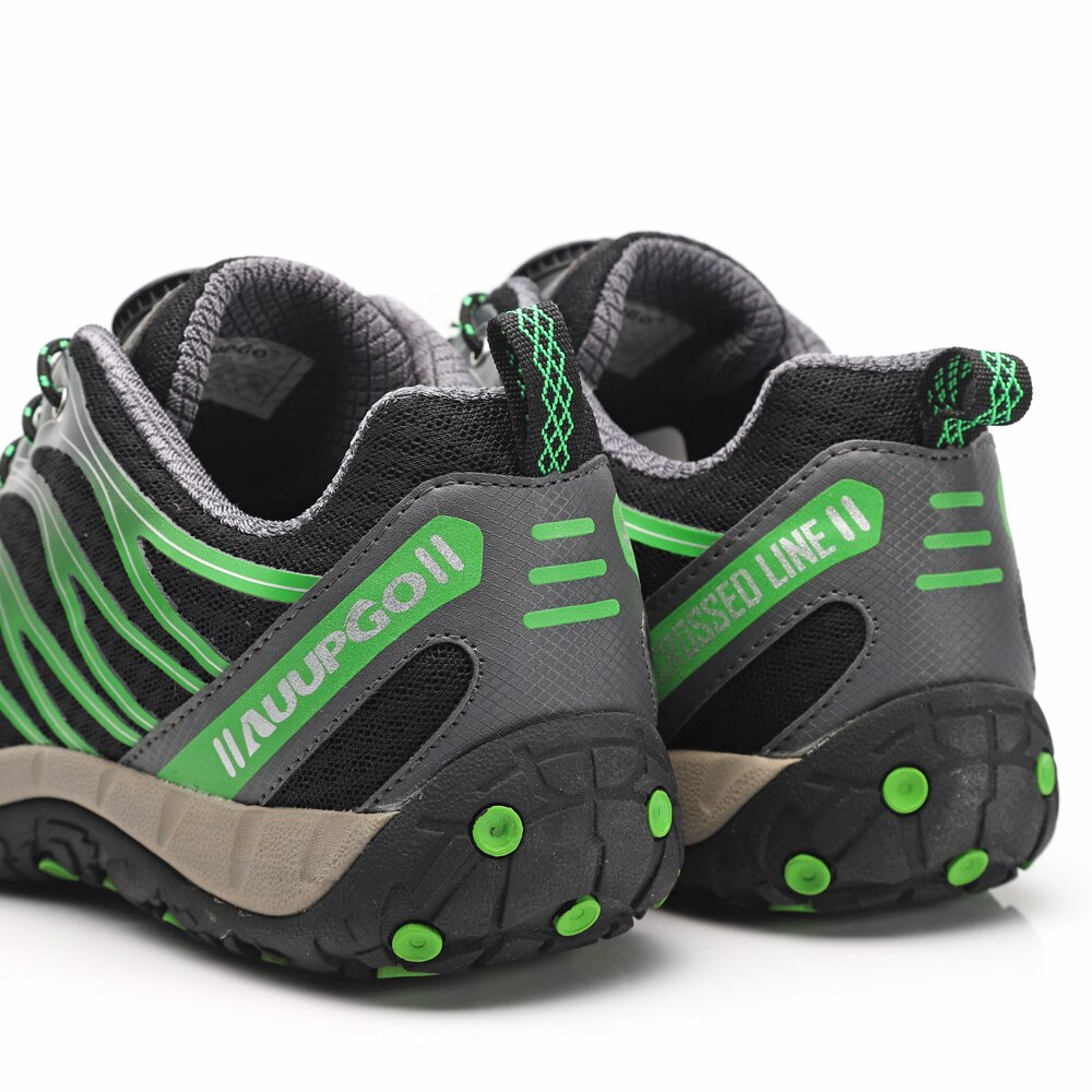 Ikke-lås mtb sko opstrøms vandring vejcykelsko fritidsvandring mountainbike sneakers mænd kvinder åndbar skridsikker grøn