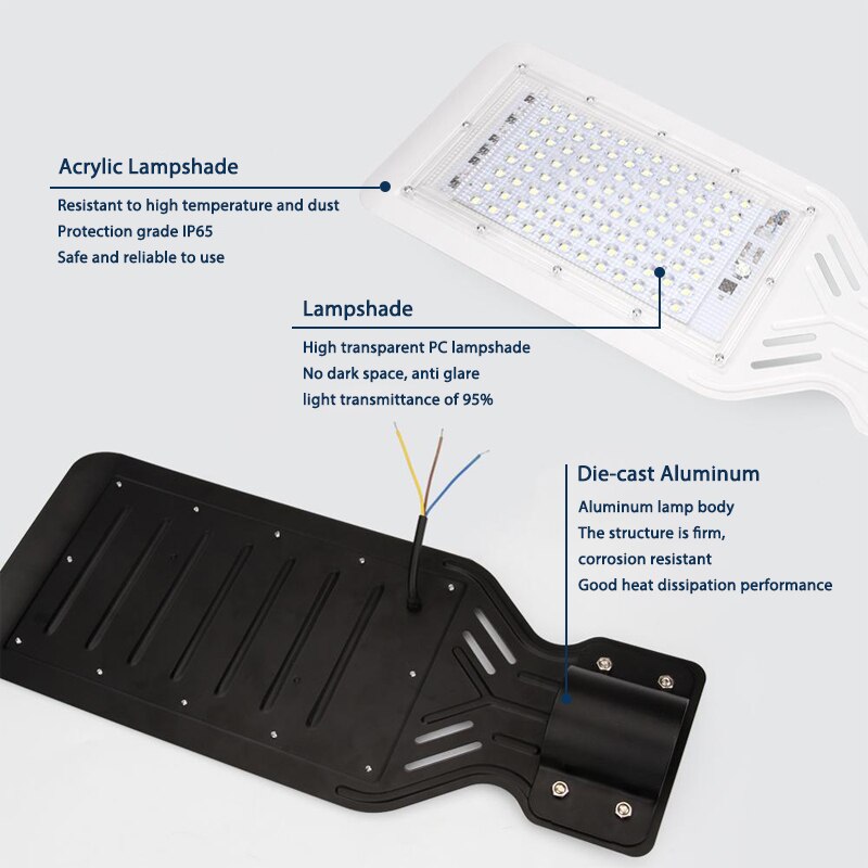 Waterproof IP65 LED Street Light 100W LED Floodlight 220V Spotlight Wall Light Outdoor Garden Road Street Pathway Spotlight
