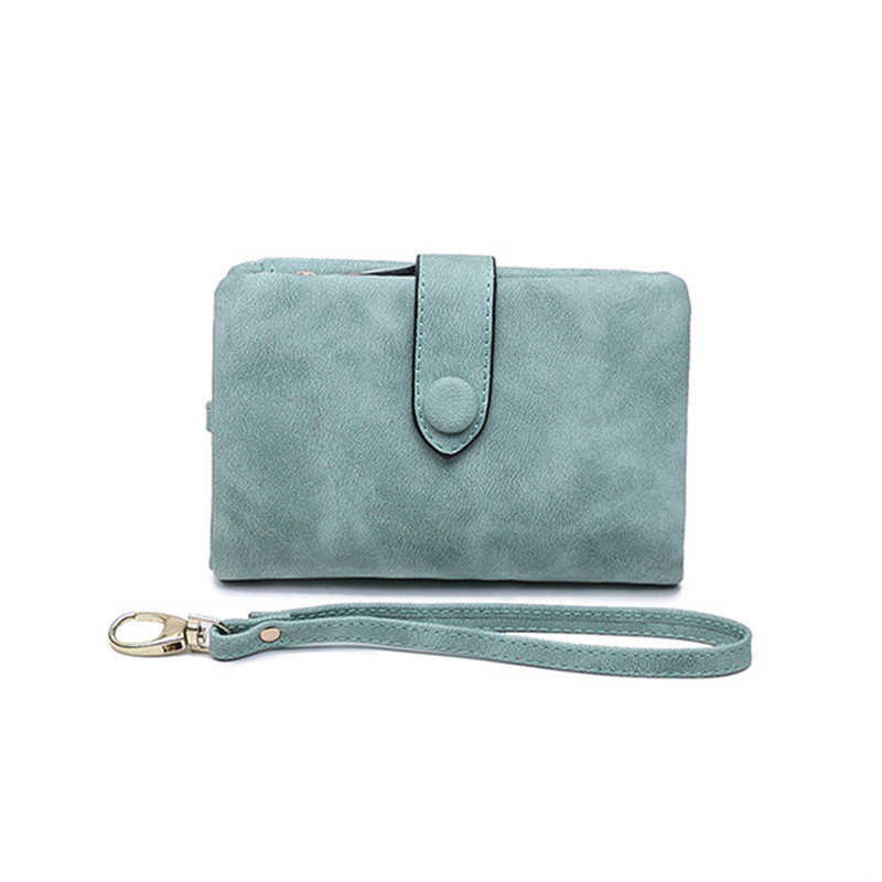 Wallet Bag For Women Female Leather Wallet Matte Short Cartera Mujer Cute Tri-fold Multi-card Lady Phone Purse: GRAY