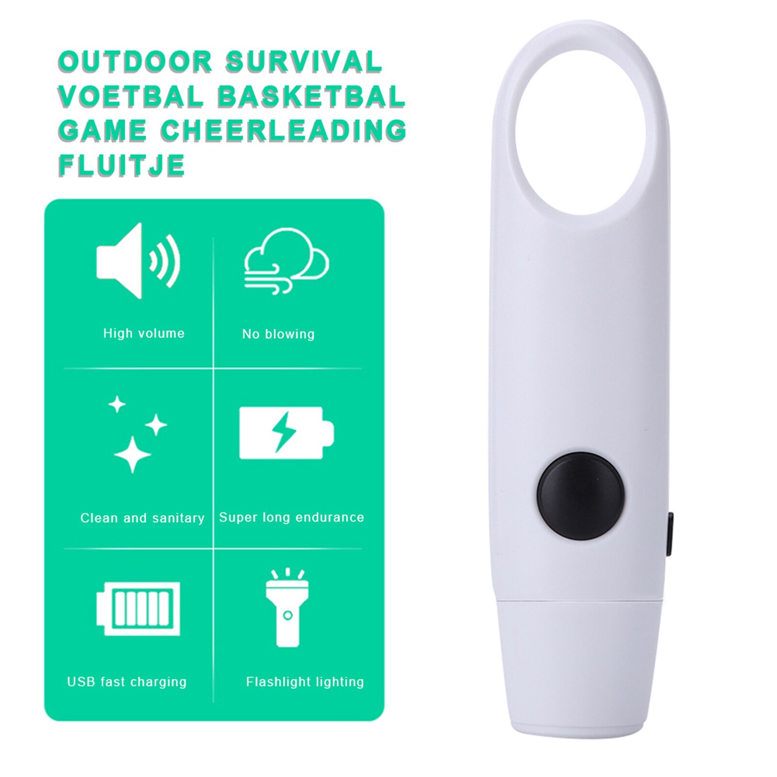 Electronic Whistles for Referees, 3 Tone Loud Emergency Whistle for Referee Coaches Teachers, Outdoor Boating Safety Whistles: White