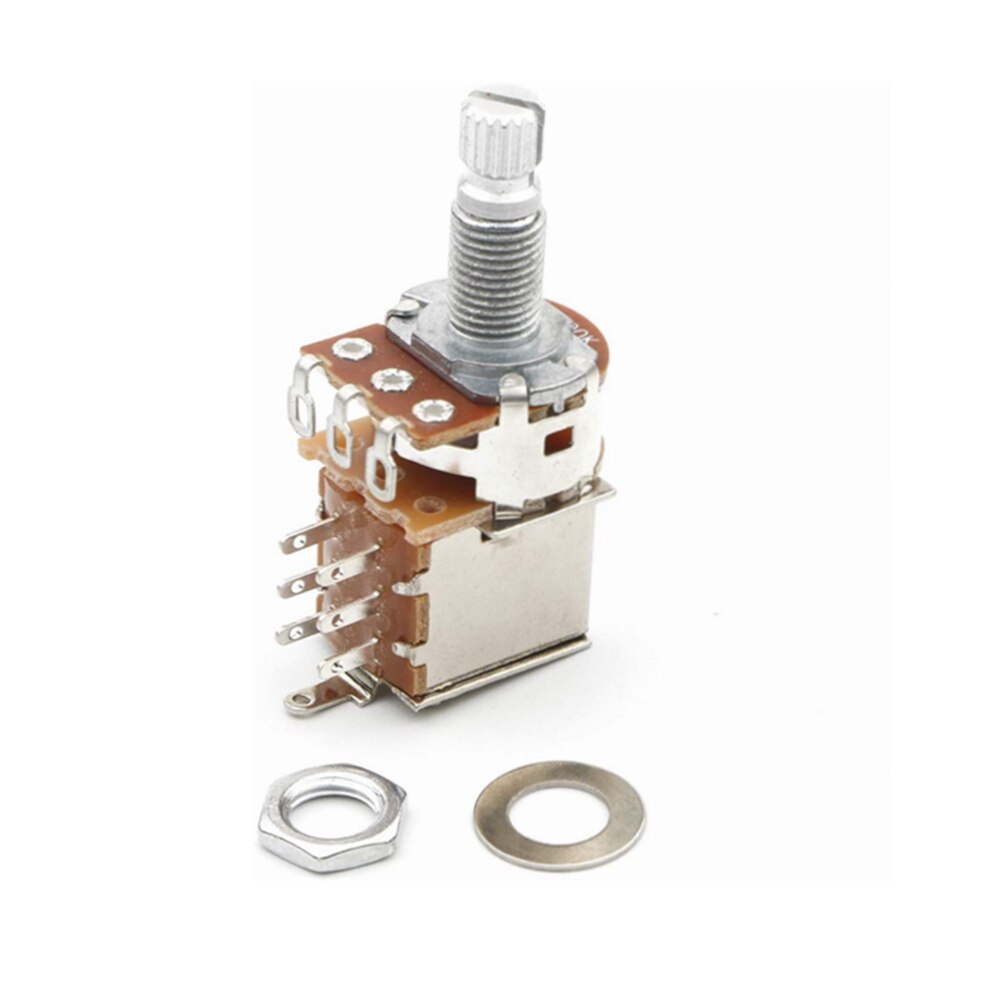 3Pcs Gitaar Pot Bass Push Pull Pot Push Pull Gitaar Potentiometer Volume Tone Korte Split Shaft Switch Potten B500K