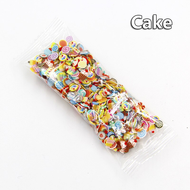 1000pcs/bag DIY Slime Soft Pottery Fruit Slices Filler For Nails Art Slime Fruit Slime Accessories Supplies Decoration Toy: 1000Pcs toy 3