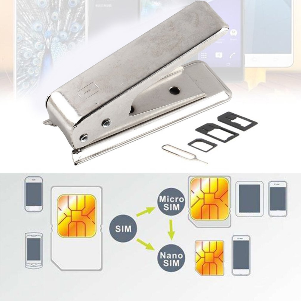 1 pz facile da usare Standard o Micro SIM Card a Nano SIM Cut Cutter per iPhone 5 più nuovo trasporto di goccia all'ingrosso