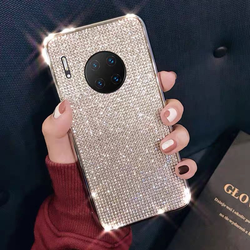 Funda de teléfono de lujo con diamantes brillantes para Huawei P40 P30 P20 Lite Mate 10 20 30 Pro V20 V30 PRO funda trasera de silicona suave con diamantes de imitación