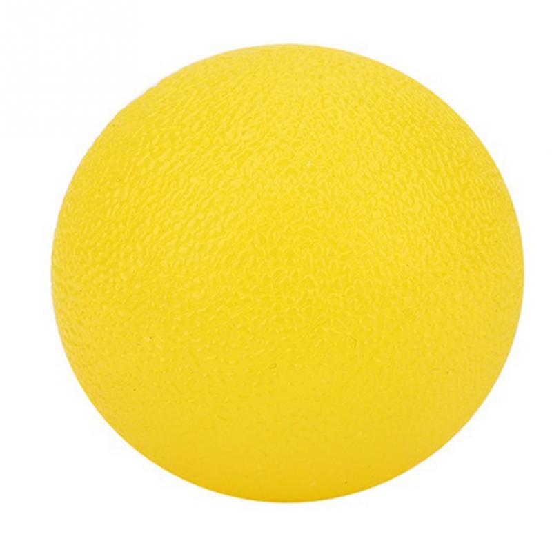 Silikonmassageterapi greppboll för hand fingerstyrka träning stressavlastning dekompressionsboll fitnessutrustning  #2: Gul