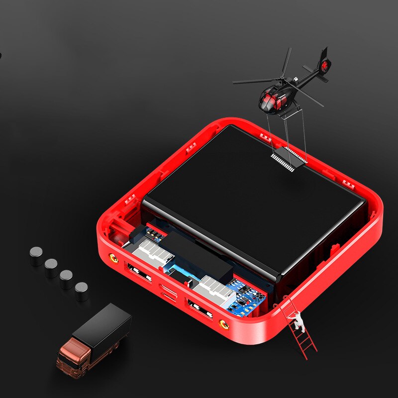 Powerbank 20000 mah, tragbares ladegerät mit licht, externer akku für mobiltelefone, powerbank 20000 mah für xiaomi iphone x