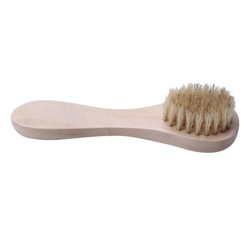 Houten handvat borstel met zwijnenhaar gezichtsborstel natuurlijke haren houten hand - huidverzorging & spa producten