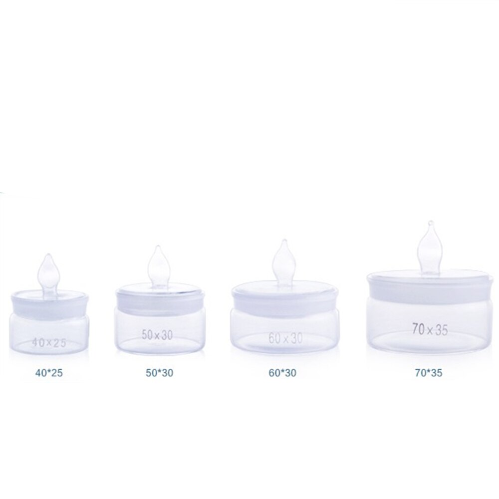 2 stks/partij Meerdere Diameter x Hoogte Lab Glas Weging Fles met Grond Glazen Stop Lab Supplies