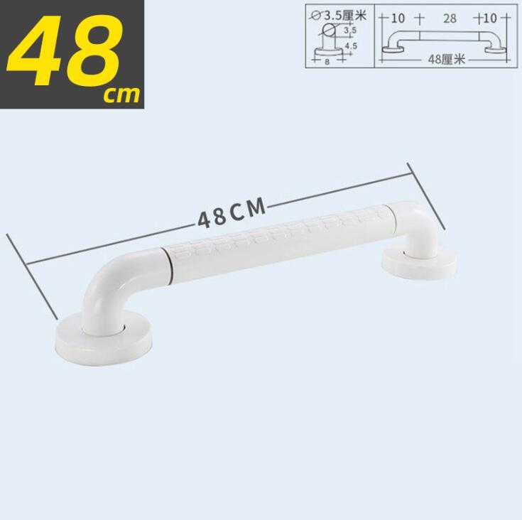 Handvaten Wall Badkamer Leuning Veiligheid Bar Wc Ouderen Leuning Grip Handvat Douche Grab Bars Wc Roestvrij SteelJM-179: white 48cm