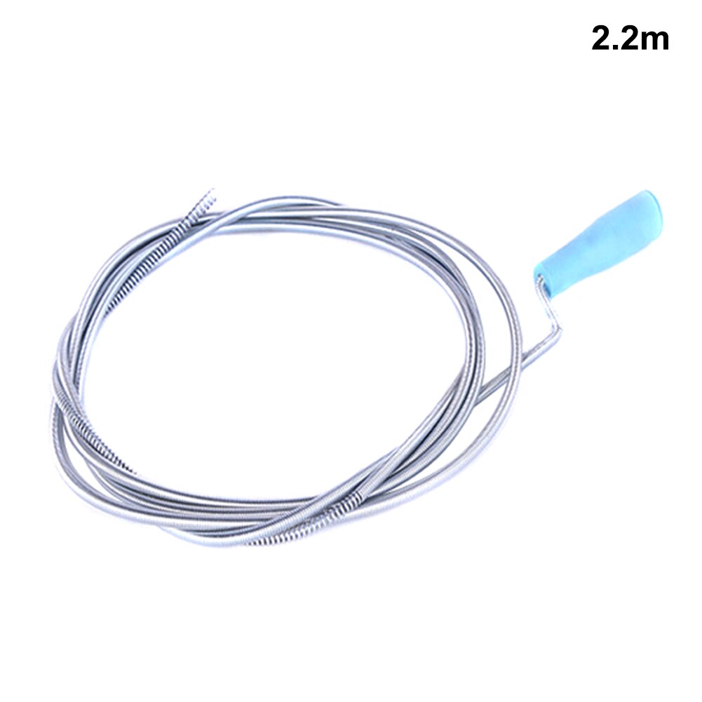 Dränering orm diskbänk mudderrörledningsrenare metall avloppsrengöringsverktyg för badrumsbadkar toalett  --m25: 2.2m