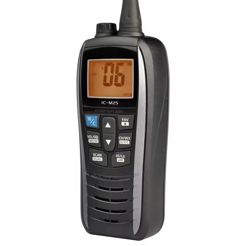 IC-M25 VHF Transceiver Marine Radio IC M25 Float IPX7 wasserdichtes Hand-Walkie-Talkie Zweiwegradio