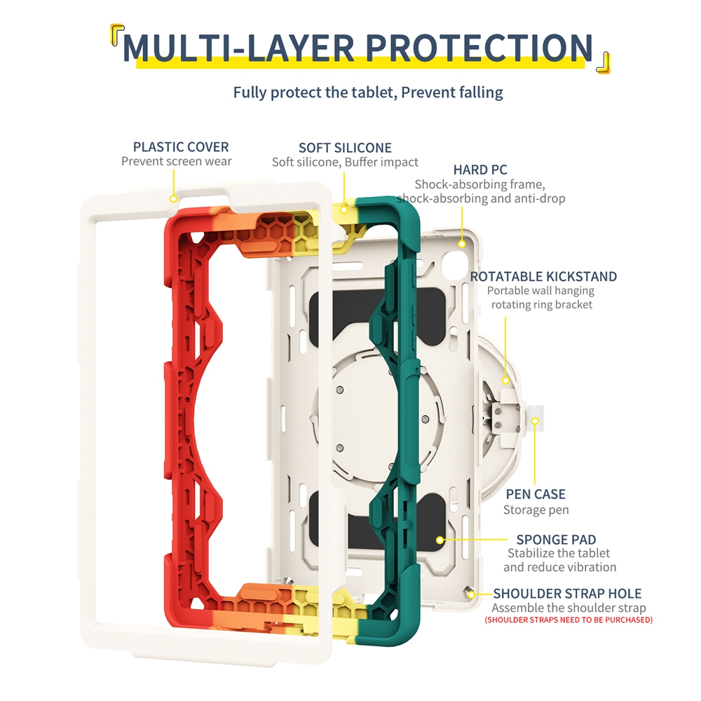 Kids Case for Samsung Galaxy Tab A7 Lite Case 8.7 Inch SM-T220 T225 Tablet Protective Cover with 360 Rotation Handheld Funda