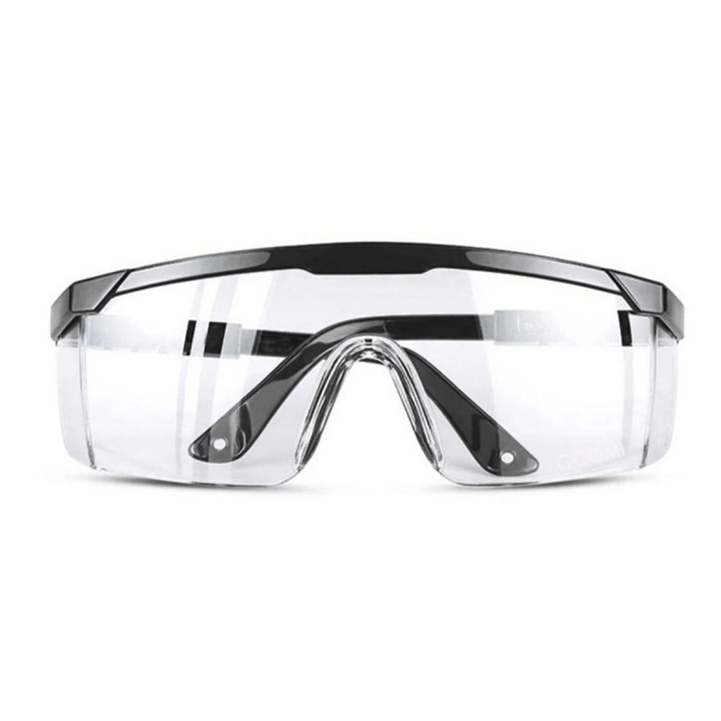 Beskyttelsesbriller fungerer anti støv øje anti-tåge antisand vindtæt anti støv spyt gennemsigtige beskyttelsesbriller øjenbeskyttelse: Strækbar 2