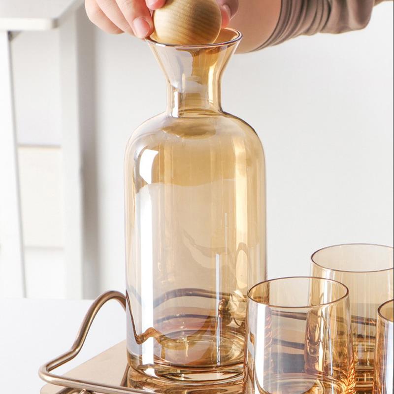 Water Carafe Large Capacity Glass Water Pitcher Juice Pitcher With Lid For Kitchen Accessories For Home Drinkware