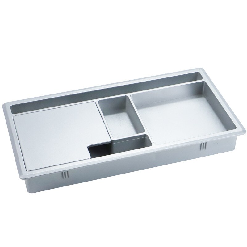 Desk Wire Hole Cover Cable Computer Table Cable Outlet Port Surface Line Box hone Storage finishing line pen small component: Gray