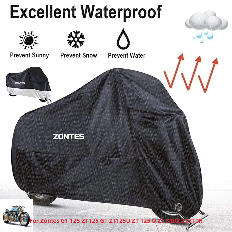 Voor Zontes G1 125 Zt125 G1 Zt125u Zt 125 U Zt 310x Zt310r Motorfiets Cover Outdoor Uv Beschermer Stofdichte Regenhoezen